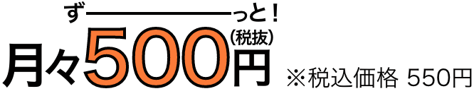 ずーーと月々500円